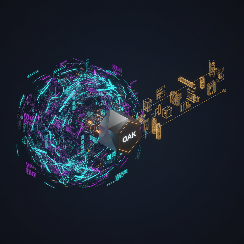 A maelstrom of data being understood and analyzed by OAK