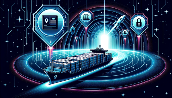 a container ship on a digital ocean defending against advertisements and trackers