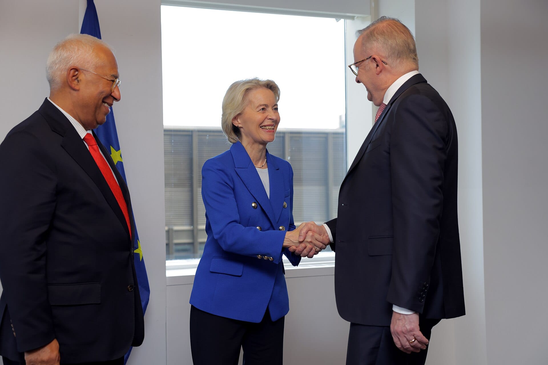 António Costa, Ursula von der Leyen, Anthony Albanese, from left to right