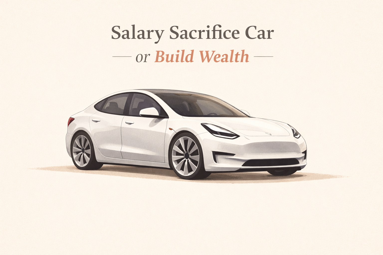 Comparison chart showing Tesla electric car salary sacrifice costs versus superannuation investment returns over 5 years for Australian high-income earners