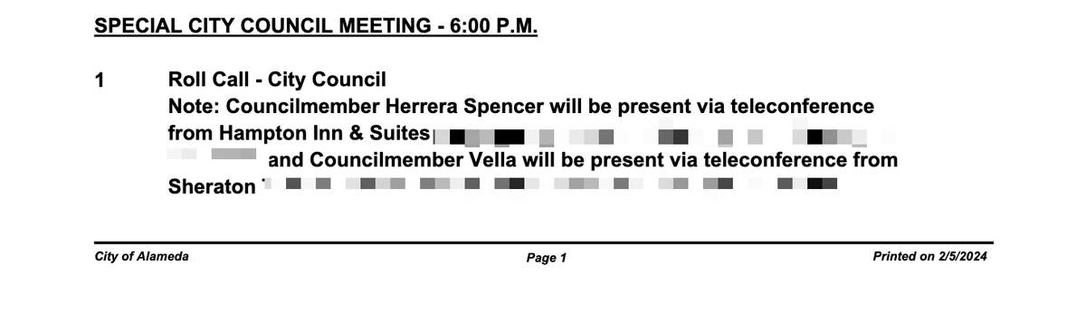 The state of hybrid participation in public meetings in Alameda