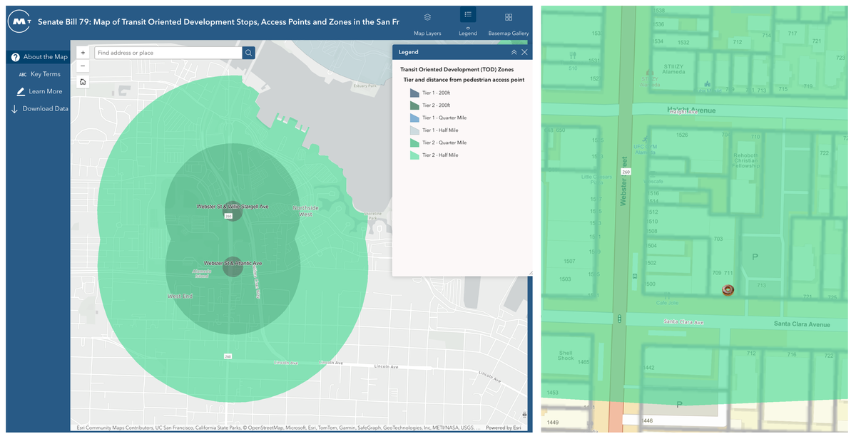 Transit-oriented development rights have vested across western Alameda