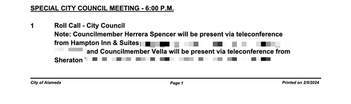 The state of hybrid participation in public meetings in Alameda