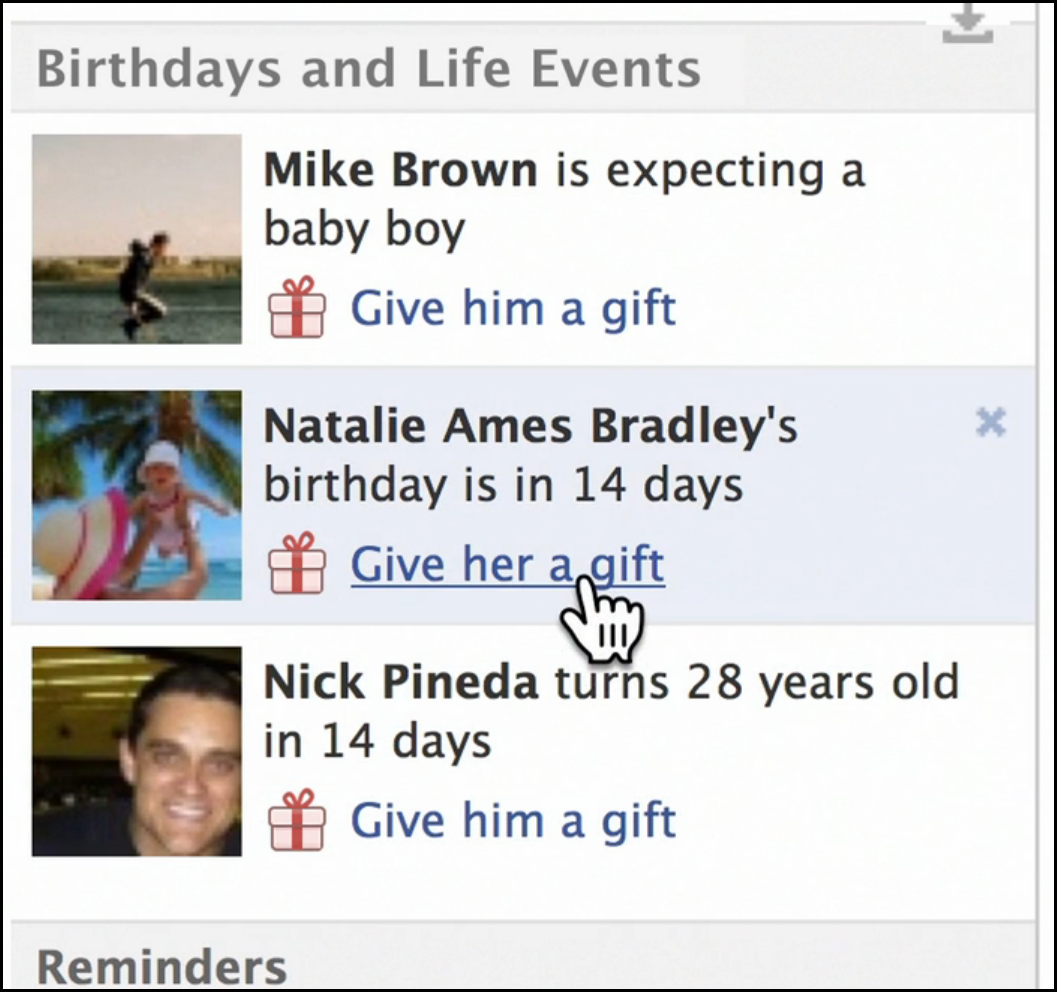 Gifts Return To Facebook