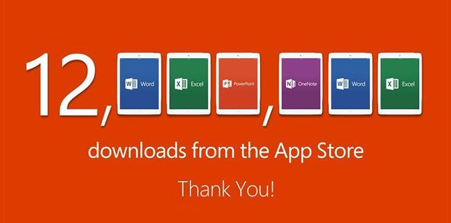 Microsoft and Apple Chuffed Over 12 Million Office for iPad Downloads