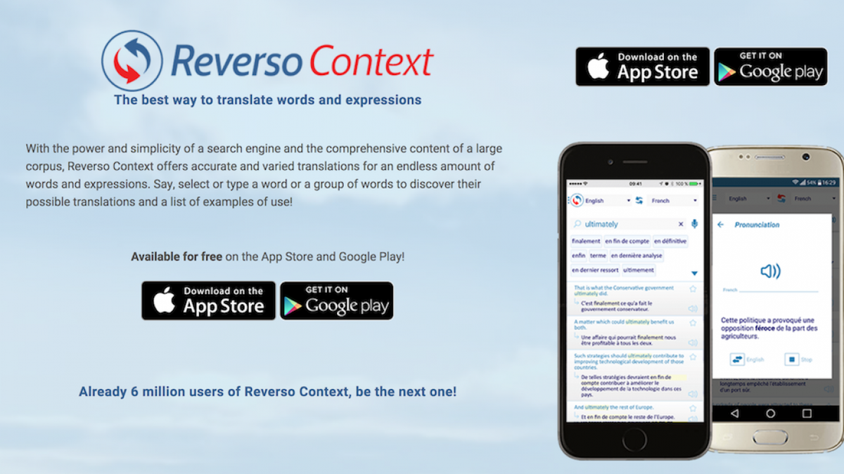 Reverso Context is an app that makes sense of sayings you thought your parents made up