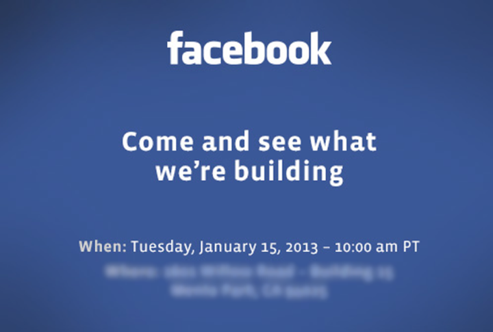 Facebook Press Invites Go Out for January 15 Event