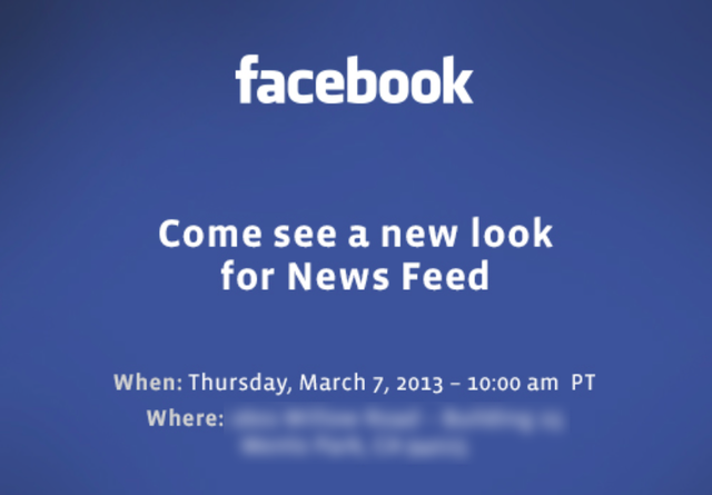 Facebook Press Event On March 7 Will Show Off A New News Feed