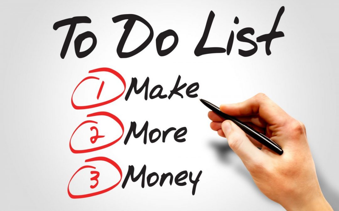 Side hustle to do list