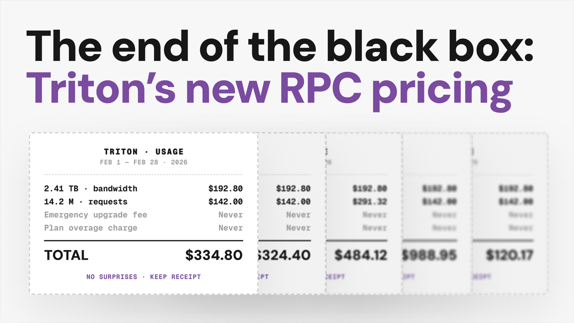 The end of the black box: Triton’s new RPC pricing