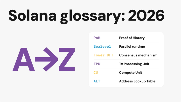 Ultimate Solana glossary: 2026 edition