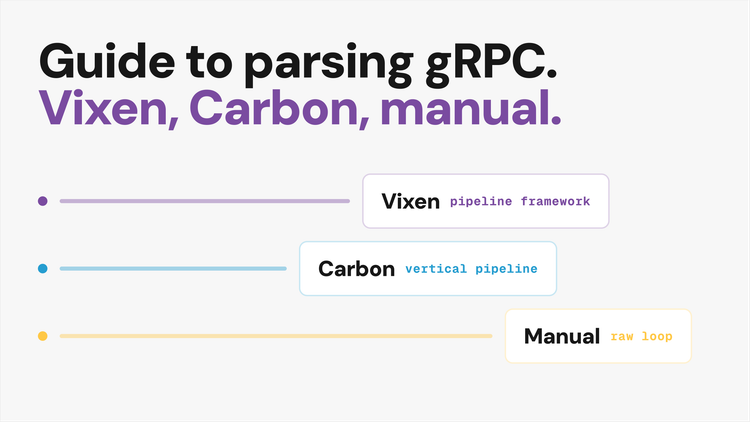 Yellowstone gRPC: how to parse Solana gRPC streams: Vixen, Carbon, and manual
