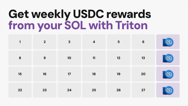Get weekly USDC rewards from your SOL with Triton One's Private Validator