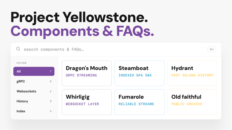 Project Yellowstone & Geyser streaming FAQs