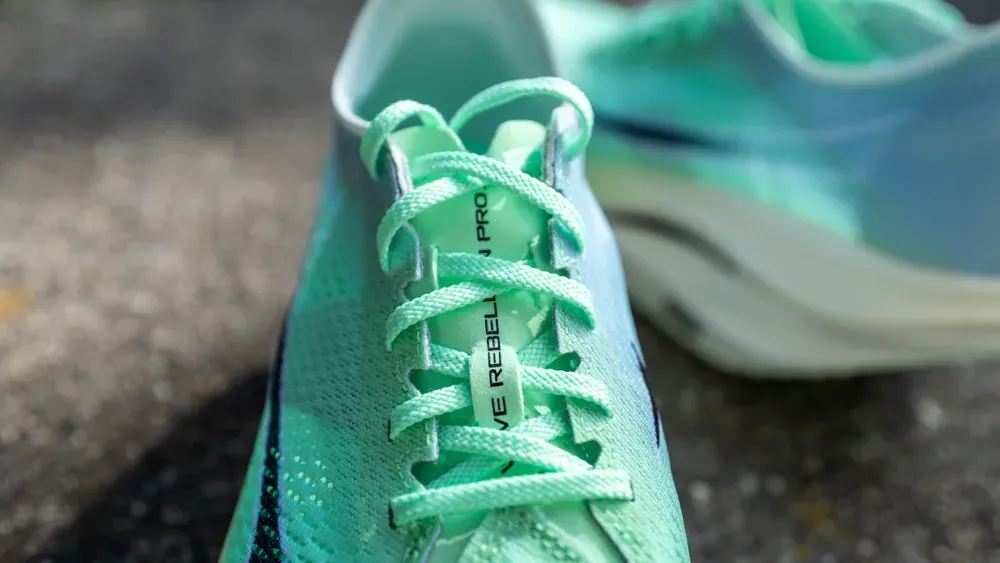 Mizuno Wave Rebellion Pro 3 engineered mesh upper