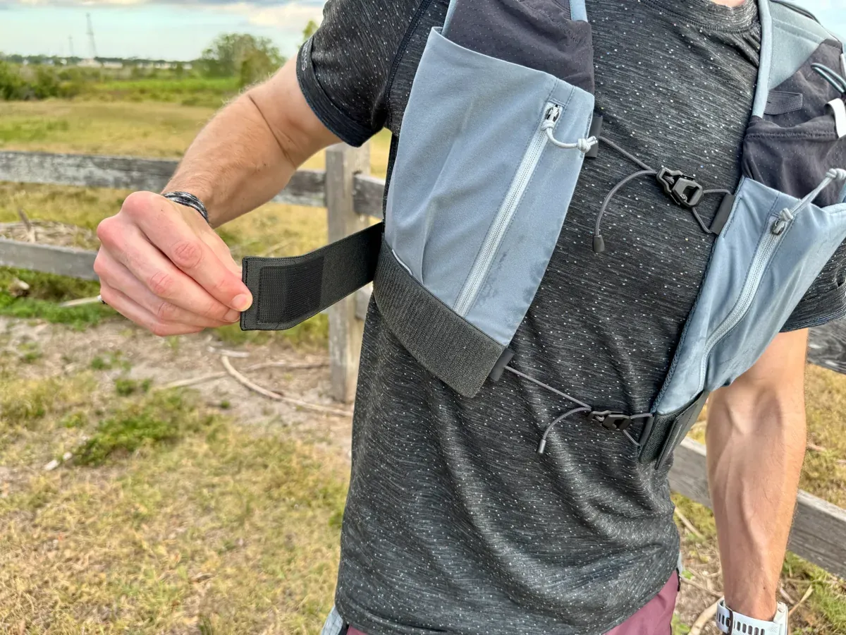 hook-and-loop velcro side straps