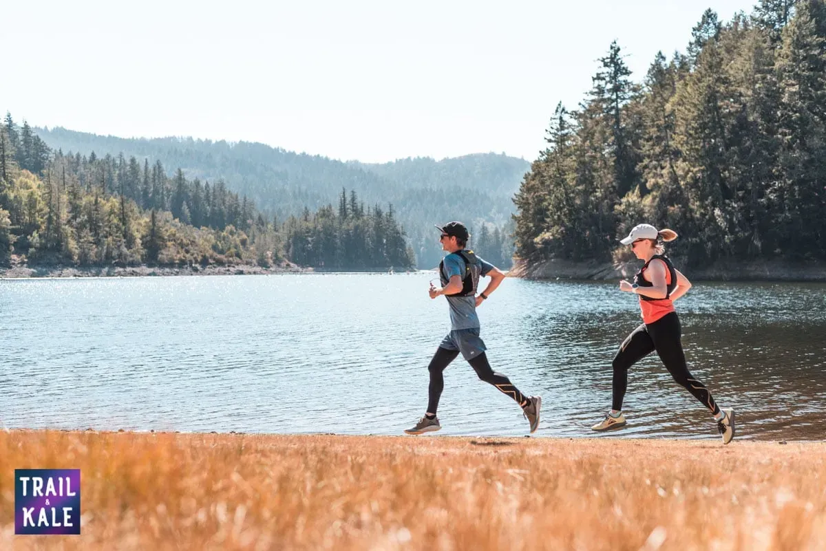 Running on a local route with my Trail & Kale co-founder, Helen.