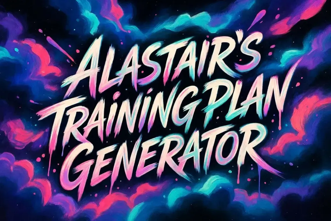 Training plan generator for runners