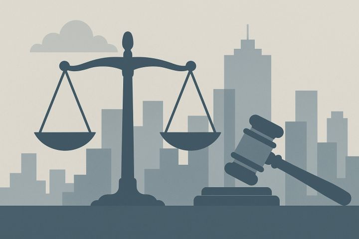 Illustration of scales representing equity compensation