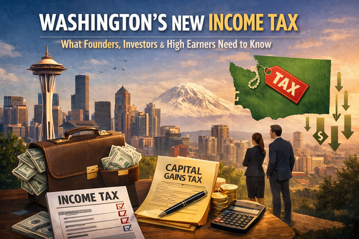 Illustration for Washington's New Income Tax: What Founders, Investors, Athletes, and High Earners Need to Know