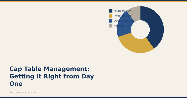 Startup workspace representing cap table management