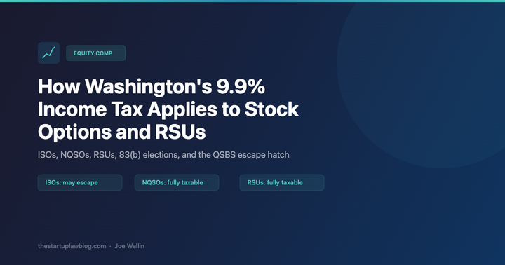 Illustration for How Washington's New 9.9% Income Tax Applies to Stock Options and RSUs