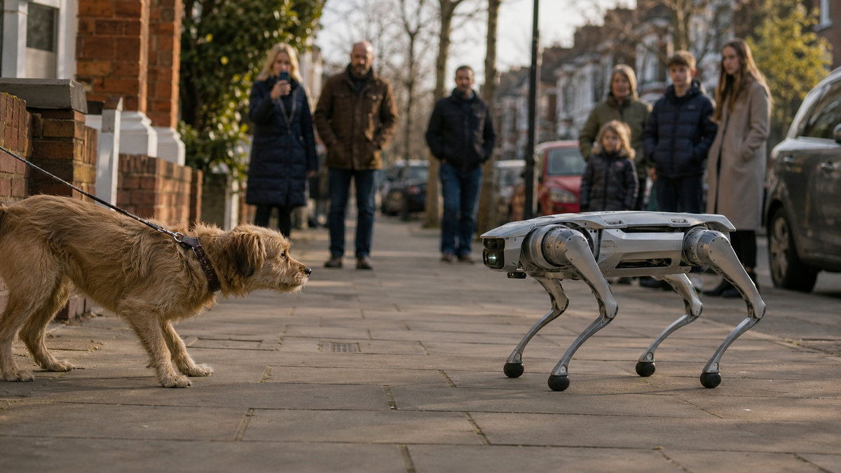 Londra'da Gerçek Köpek Yapay Zekâ Robotuyla Karşılaştı