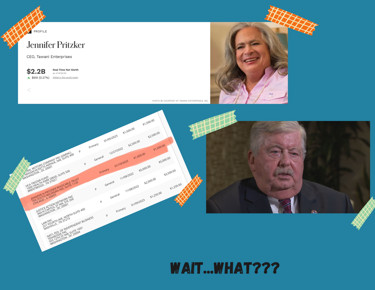 Trans Woman, Cousin To Progressive Illinois Governor Jennifer Pritzker’s $1,000 Donation to Randy McNally’s PAC Revives Old Scandal Amid Tennessee Republican Silence