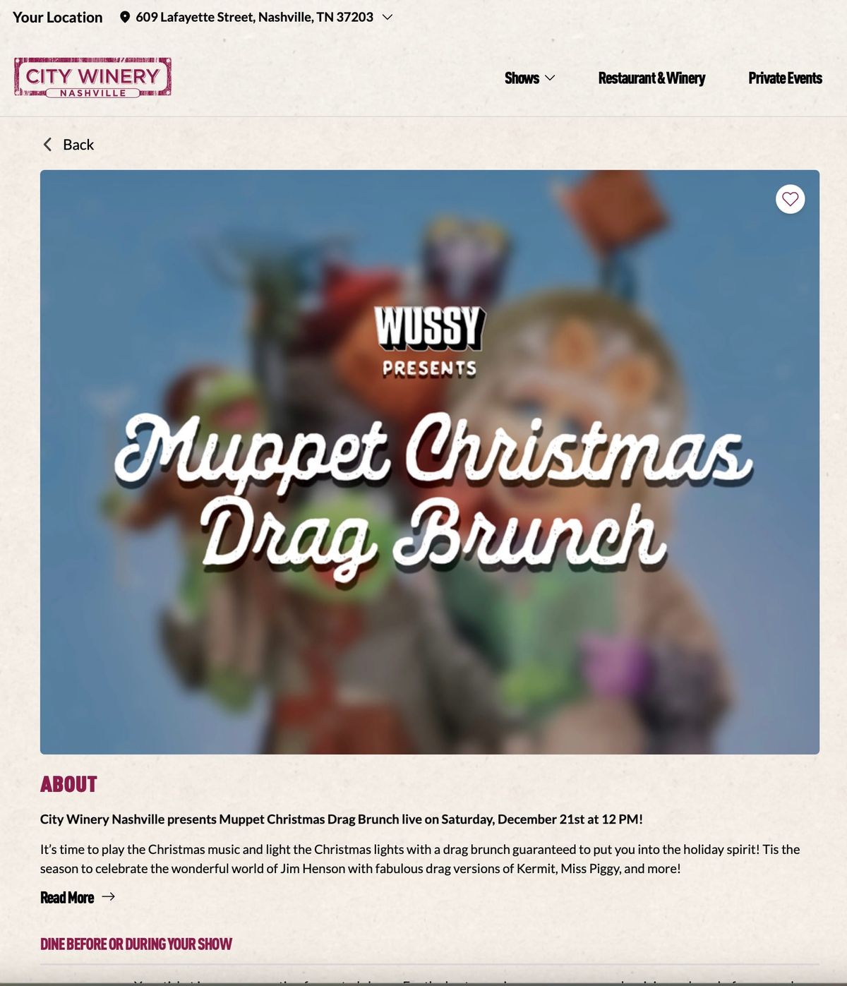 City Winery Hosting Drag Brunches with Shrek and Muppets Christmas Themes Despite New Tennessee Law Following 6th Circuit Court Ruling