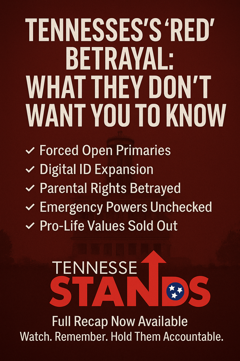 Tennessee Stands Exposes the Truth: Conservative Promises Broken in a Deep Red State