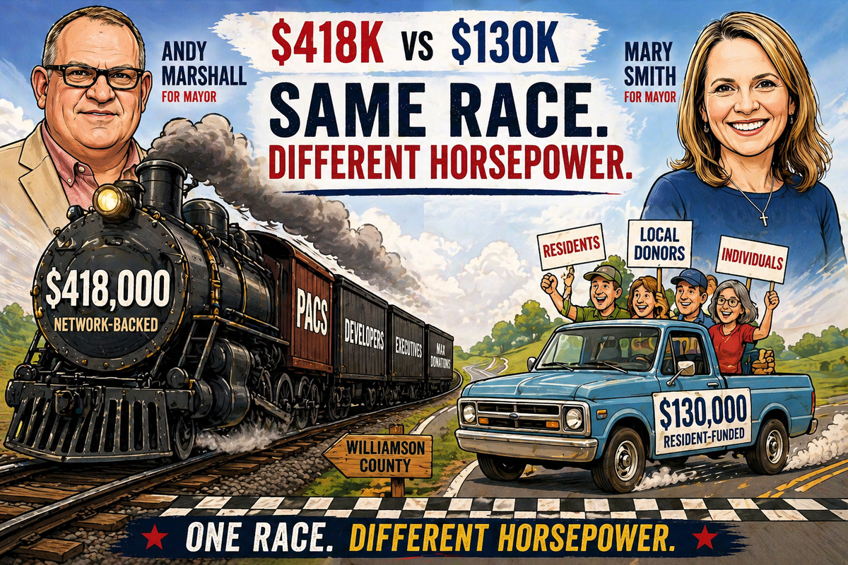 UPDATE: Now Over $400,000: The Money Behind Williamson County’s Mayor’s Race