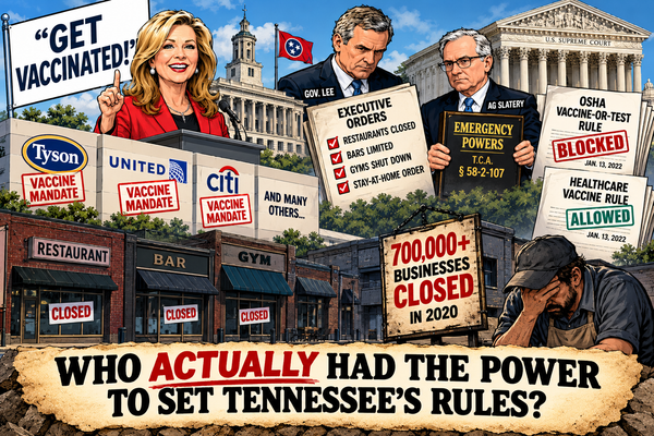 Hatley's COVID Vaccine Incentive Resurfaces, but Who Actually Had the Power to Set Tennessee's Rules?
