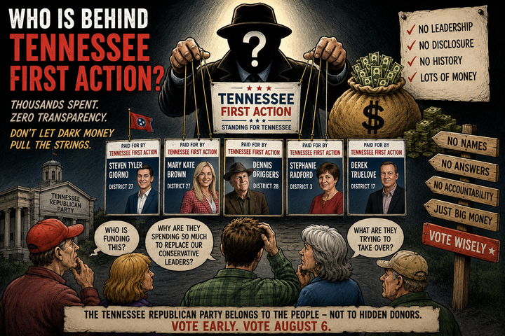 Who Is Behind Tennessee First Action? Anonymous Political Group Quietly Spends Thousands in Tennessee GOP Races