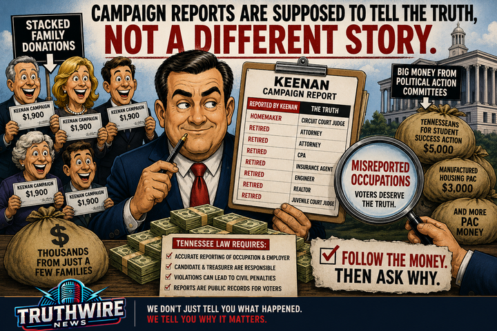 Campaign Finance Review Finds Pattern of Misreported Occupations, PAC Funding, and Concentrated Family Contributions in Perry Keenan Campaign