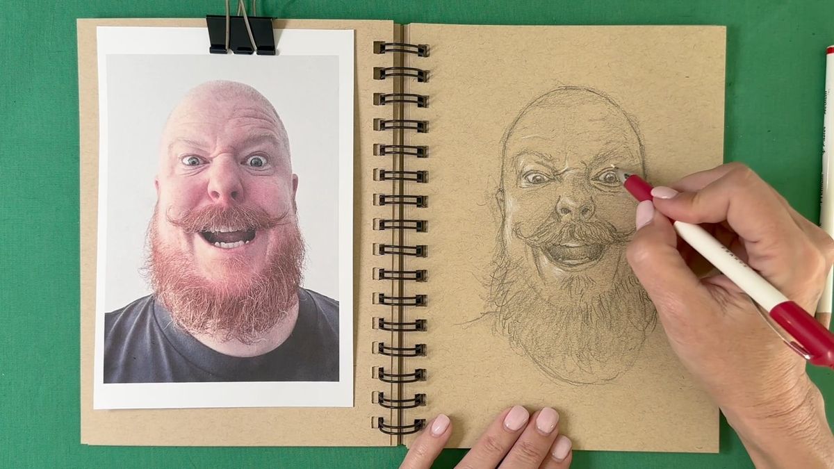 Wide Eyes, Wild Mustache: Draw an Expressive 30-Minute Portrait with Tiffany S. DaVanzo