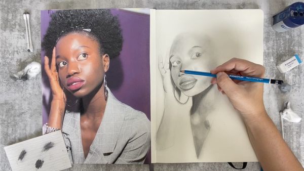 Draw a Soft Graphite Portrait with Shanay Scarlet Manitzky