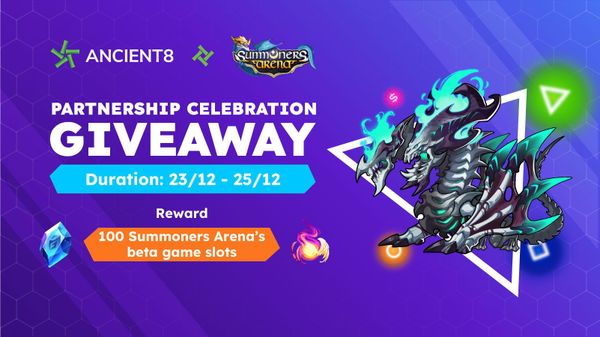 Ancient8 x Summoners Arena: Partnership Announcement and 100 Beta game Slots Giveaway