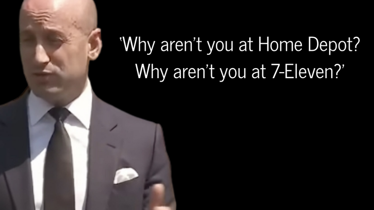 Reporter fired for telling the truth about Stephen Miller