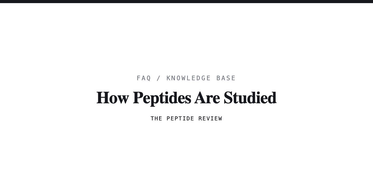 How Peptides Are Studied: in vitro vs. preclinical vs. clinical