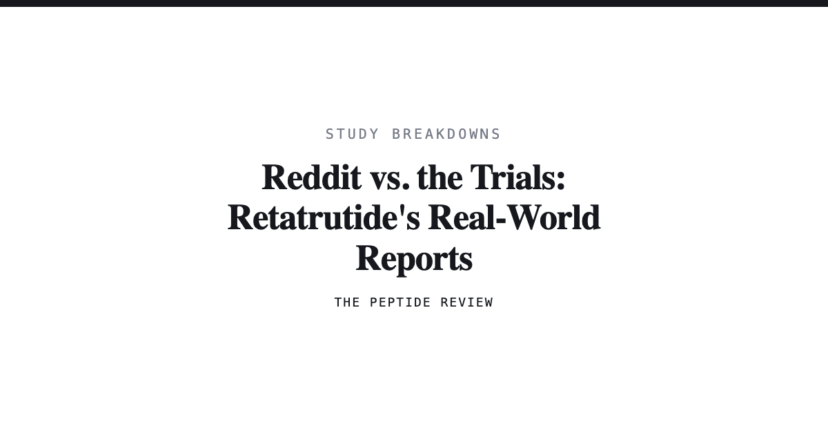 Why Reddit's Retatrutide Reports Differ From the Trials