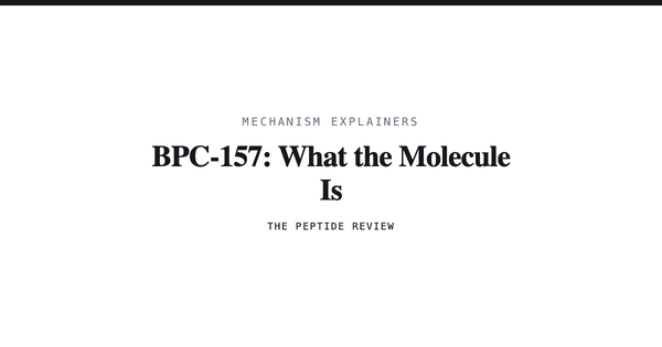 BPC-157: What the Molecule Is