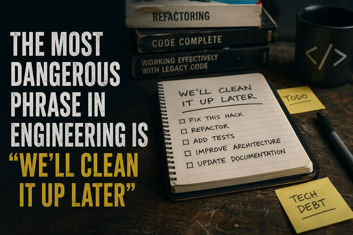 The Most Dangerous Phrase in Engineering Is “We’ll Clean It Up Later”