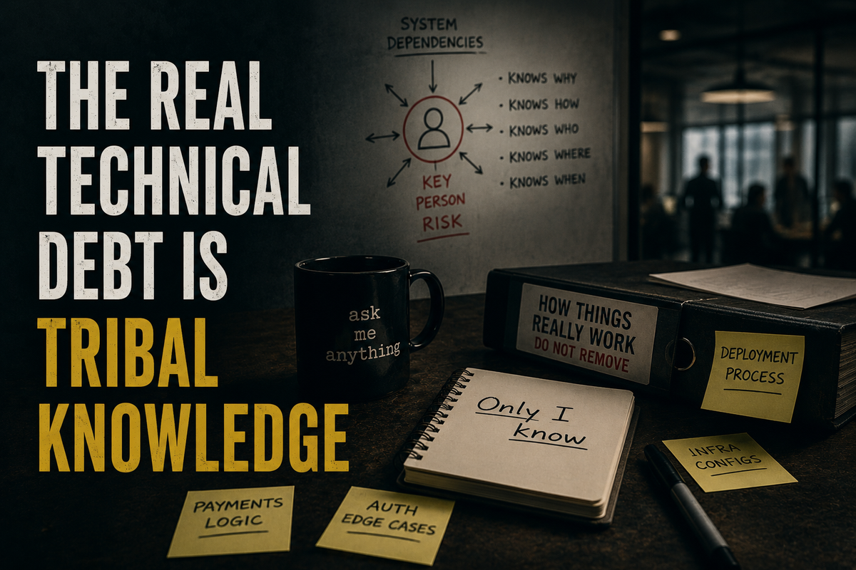 The Real Technical Debt Is Tribal Knowledge