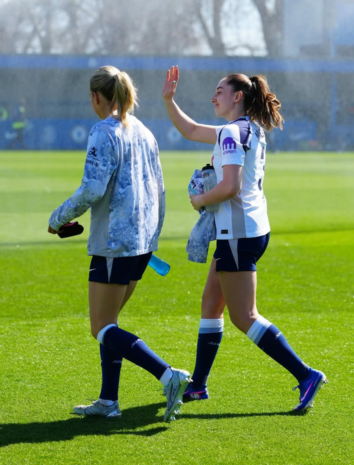 Ella Morris waves to fans.
