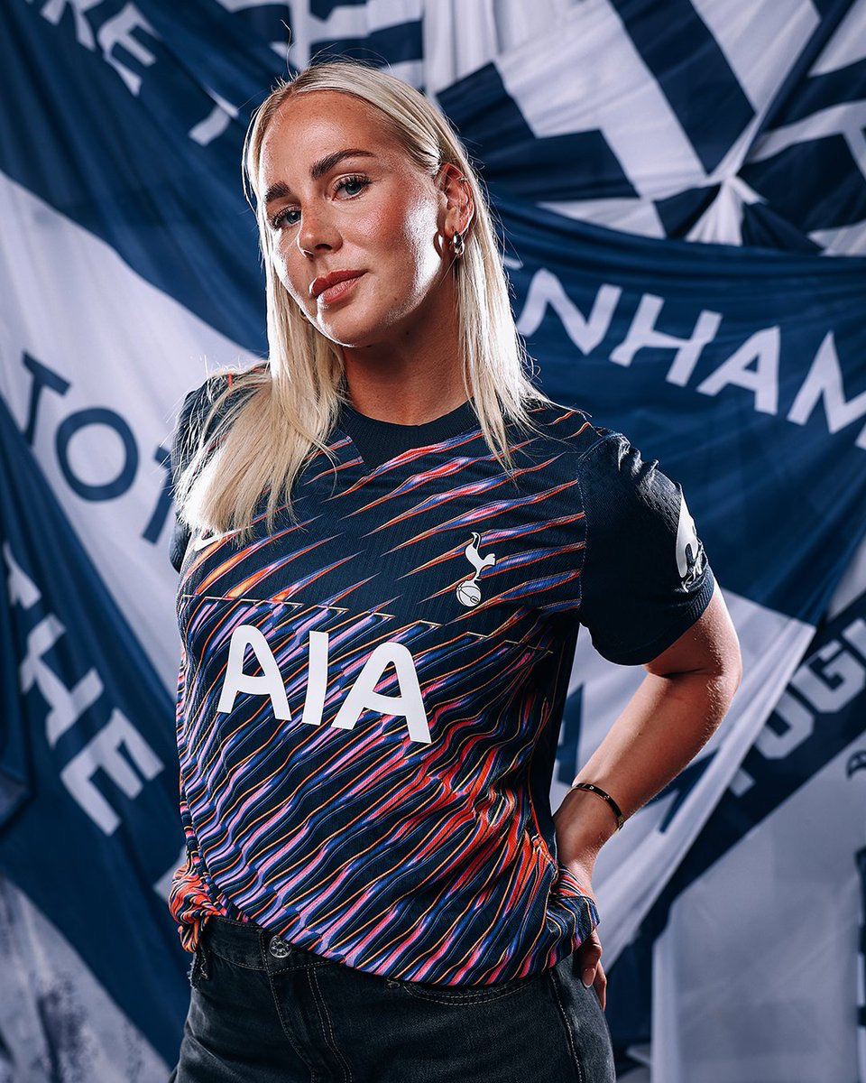 Cathinka Tandberg models the new away kit