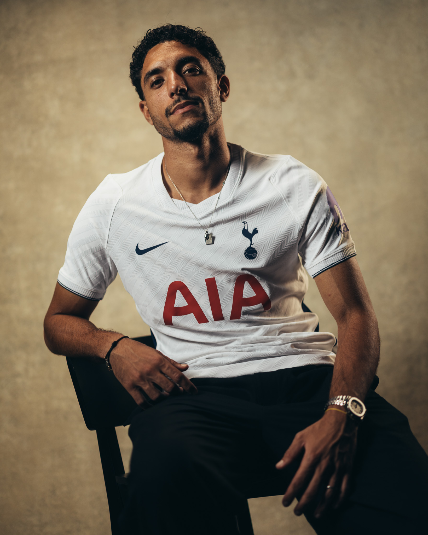 Omar Marmoush poses in the new home kit.