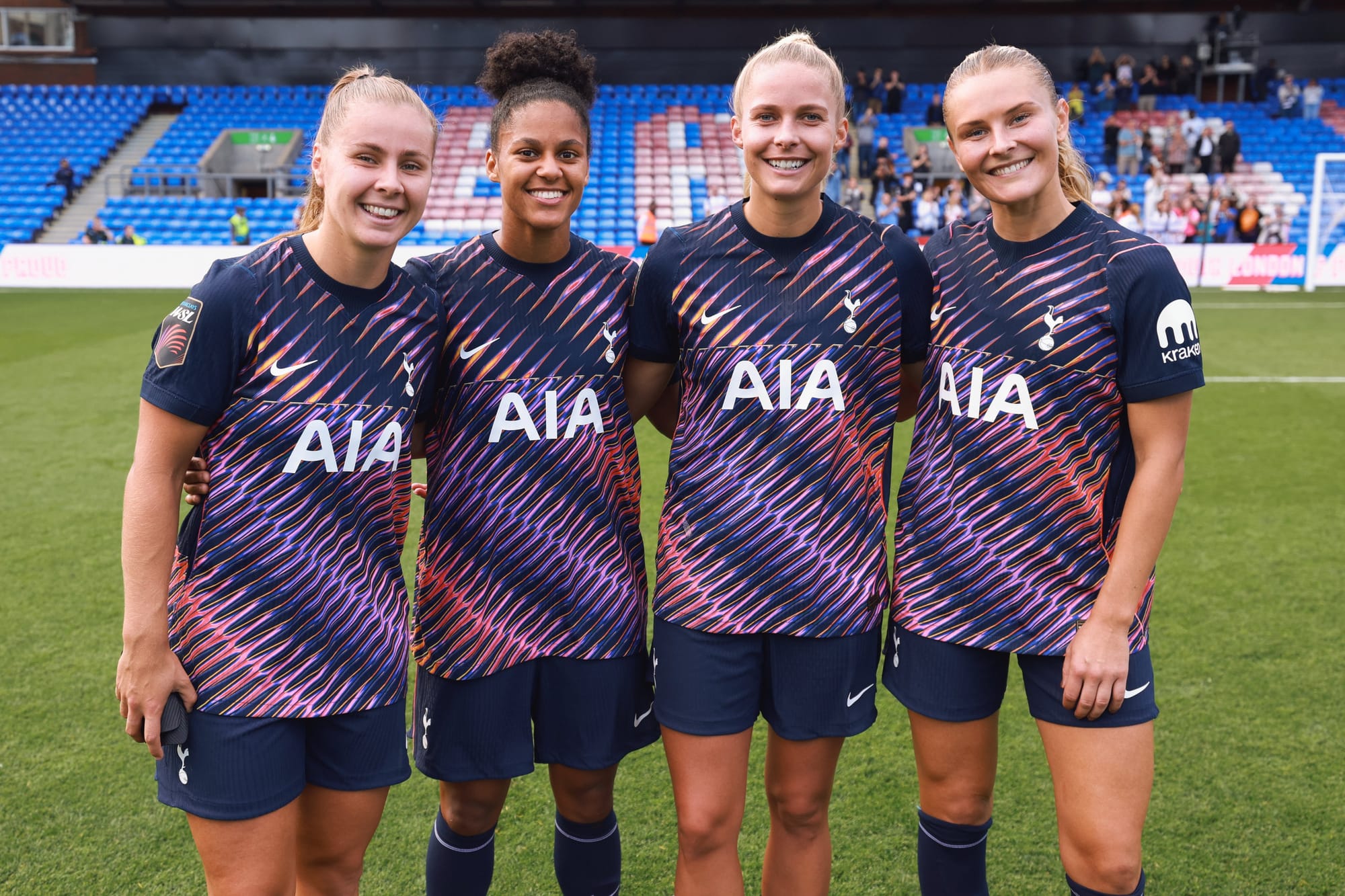 The four goal-scorers against Palace: Victoria Pelova, Shekiera Martinez, Olivia Holdt, and Amanda Nildén
