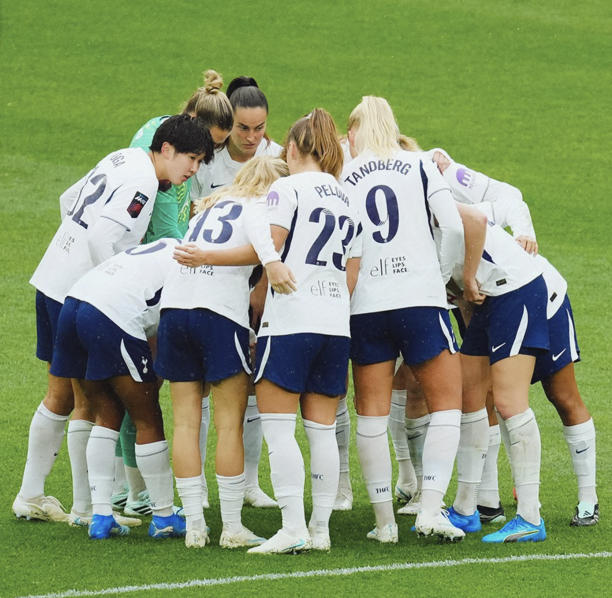 The team huddles to regroup.