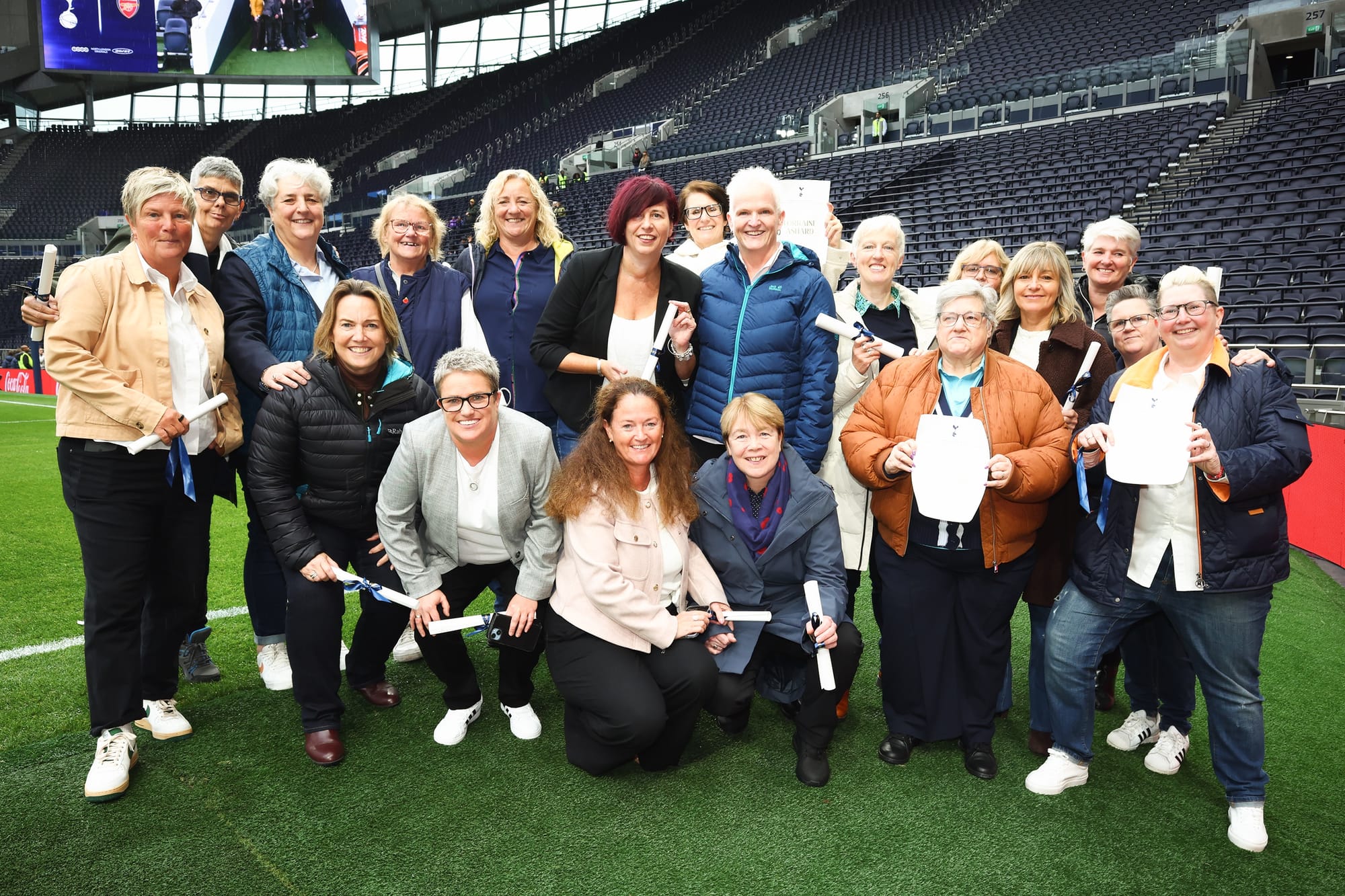Just a few of the many former Spurs Women/Broxbourne Ladies players who received their legacy certificates.