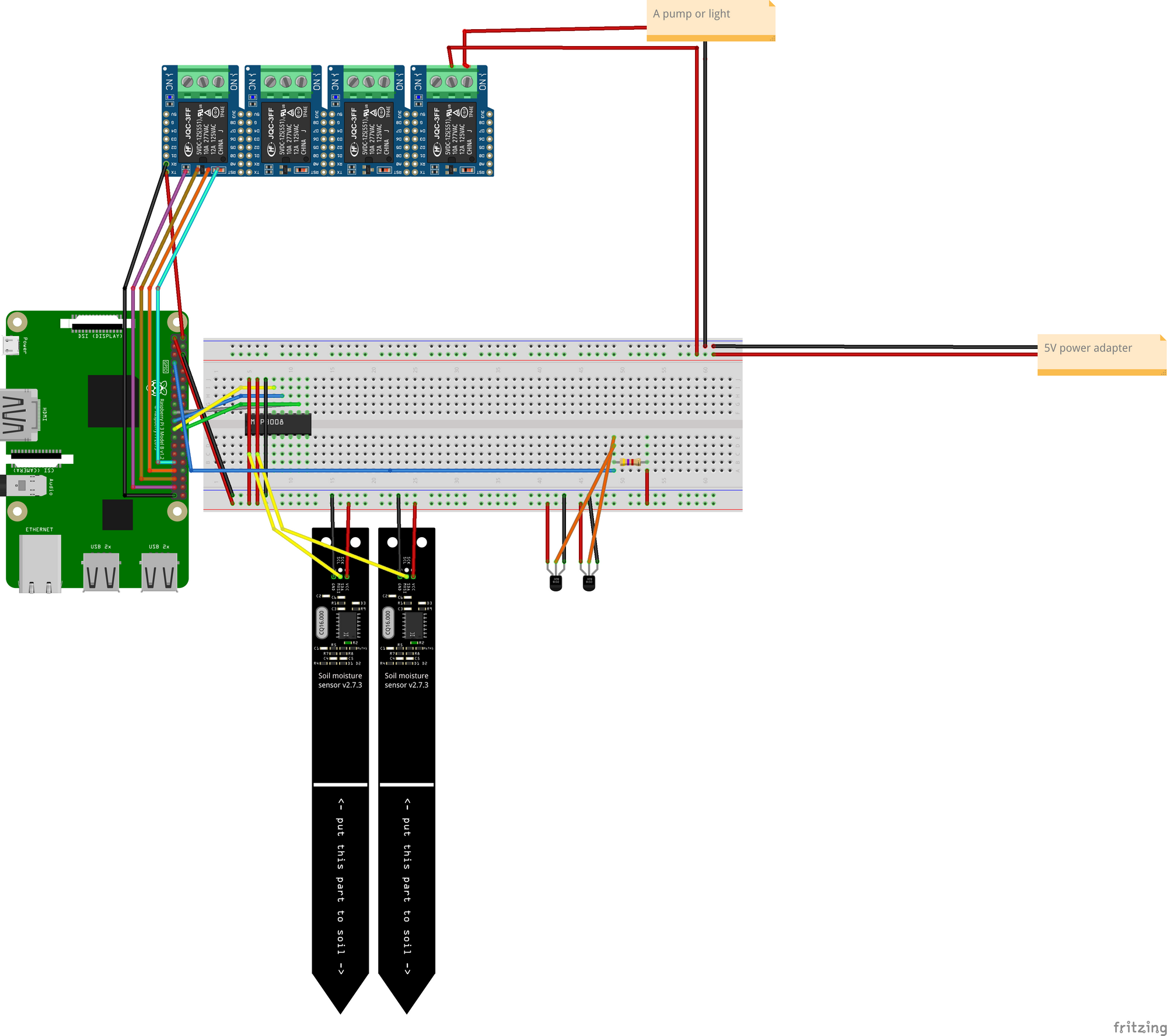 Schematic for watering irrigation system